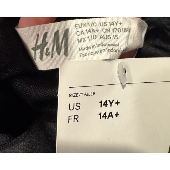 H&M Smocked Space Top Girls Size 14Y Moon Stars Sparkle Long Sleeve Party Blouse - Picture 8 of 9